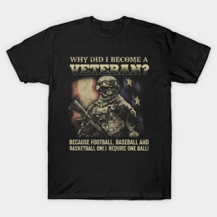 Why Did I Become A Veteran T Shirt, Veteran Shirts, Gifts Ideas For Veteran Day T-Shirt